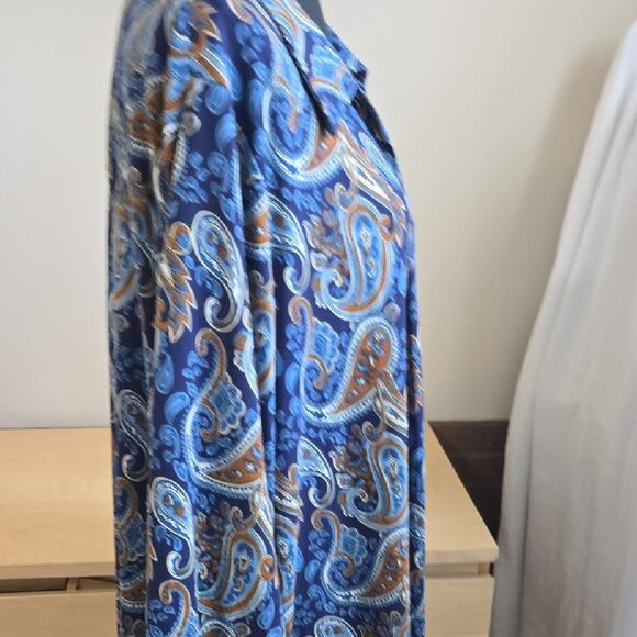 Redhotype Blue Paisley Long Sleeve Button-Up Blouse – Women’s 4X – NWT - Picture 5 of 8
